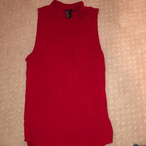 Red button body suit
